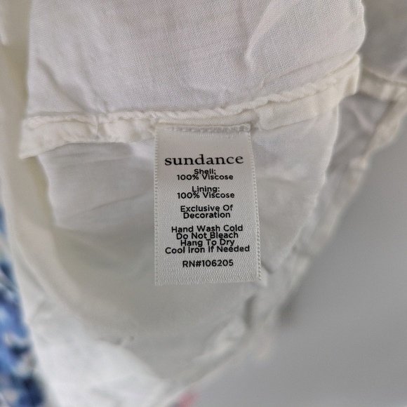 Sundance Dress Women's M White Blue Pink Tie-Dye Whisper A-Line Sleeveless - Picture 5 of 7